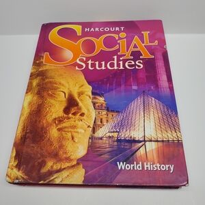 Harcourt Social Studies World History Book Hardcover Student Textbook Grade 6